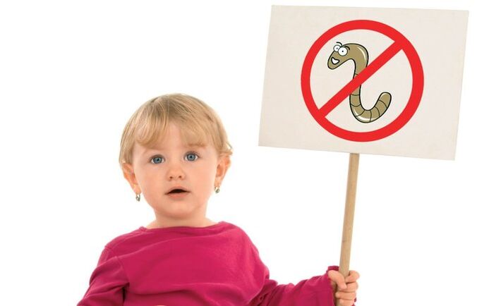 Prevention saves the child from infection with worms